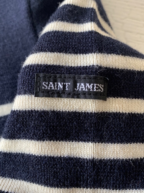 SAINT JAMES Classic Striped Wool Crewneck Sweater - Picture 4 of 6